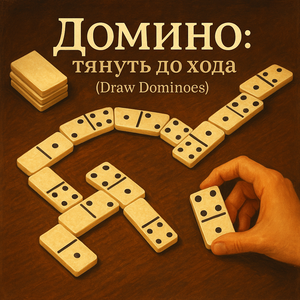 Настольная игра: Домино: тянуть до хода (Draw Dominoes)