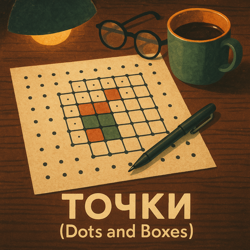 Настольная игра: Точки (Dots and Boxes)